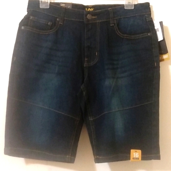 LEE BOY'S SLIM FIT COMFORT STRETCH DENIM SHORTS SIZE 16 NWT - Picture 10 of 10